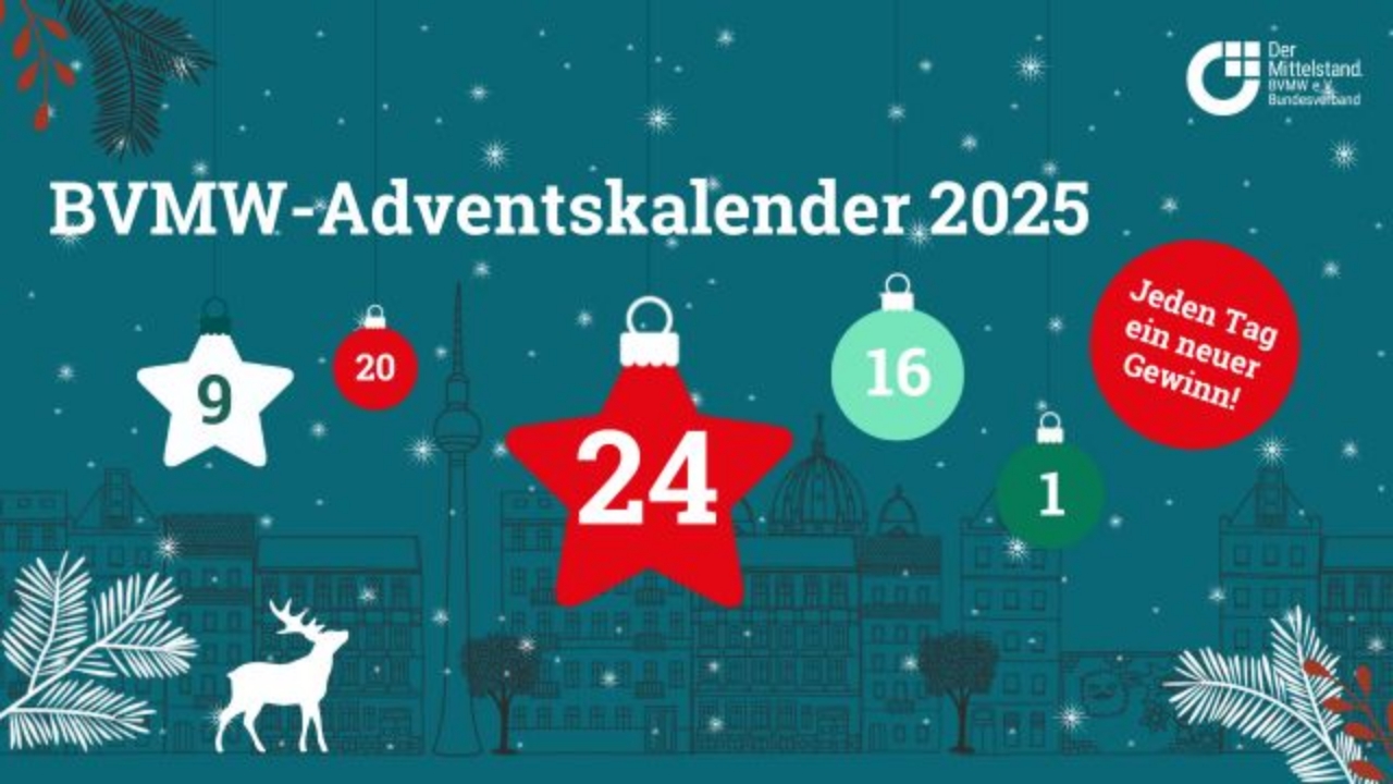 Gewinnspiel: Der BVMW-Adventskalender 2025 steht in den Startlöchern